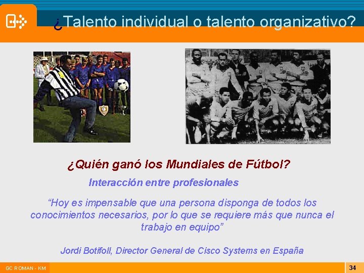 ¿Talento individual o talento organizativo? ¿Quién ganó los Mundiales de Fútbol? Interacción entre profesionales ¿Talento individual o talento organizativo? ¿Quién ganó los Mundiales de Fútbol? Interacción entre profesionales