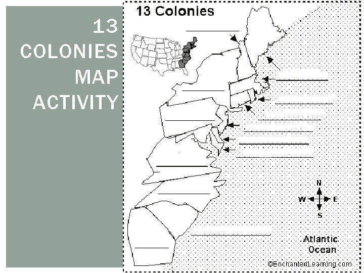 13 COLONIES MAP ACTIVITY 
