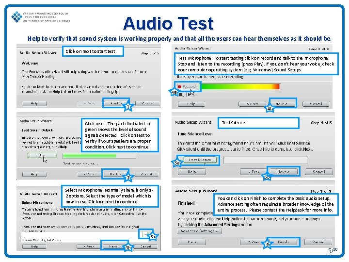 Audio Test Help to verify that sound system is working properly and that all