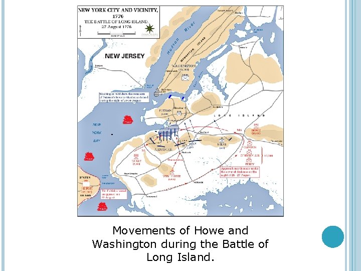 Movements of Howe and Washington during the Battle of Long Island. 