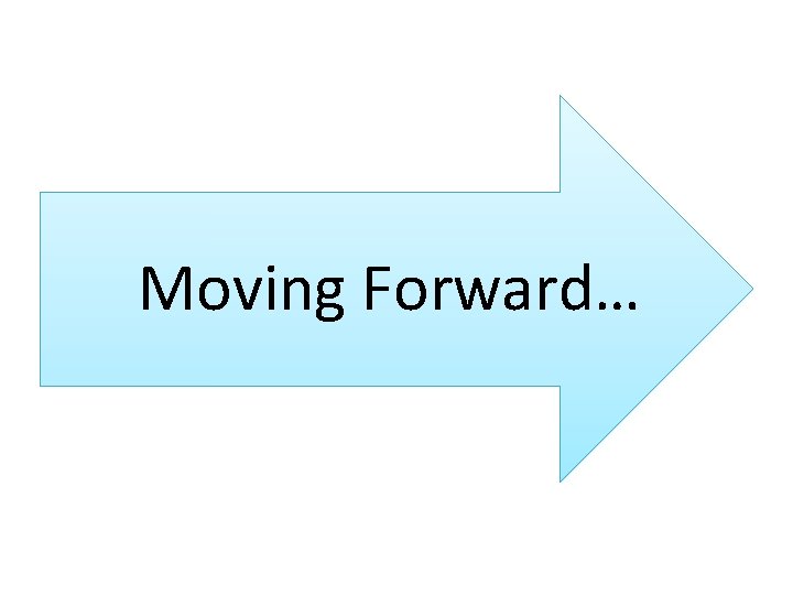 Moving Forward… Moving Forward…