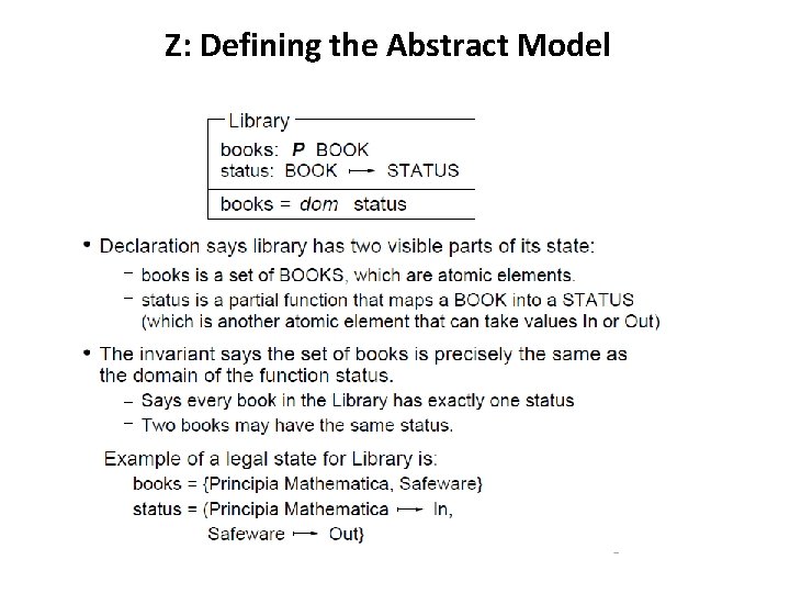 Z: Defining the Abstract Model 