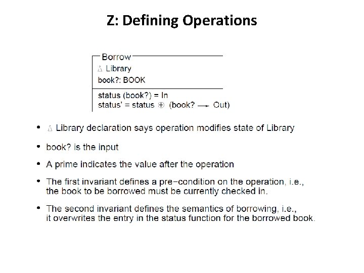 Z: Defining Operations 