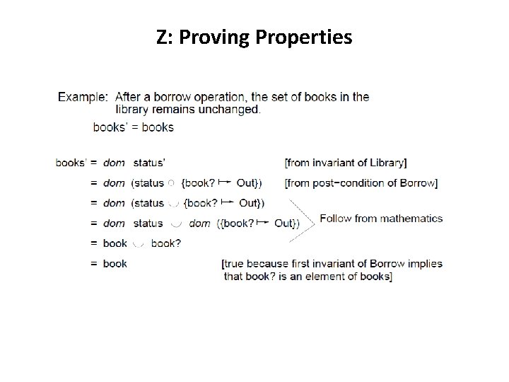 Z: Proving Properties 