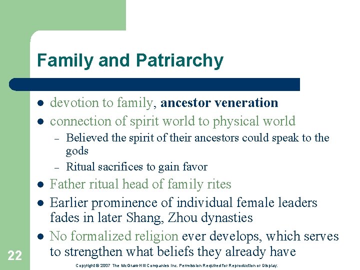 Family and Patriarchy l l devotion to family, ancestor veneration connection of spirit world