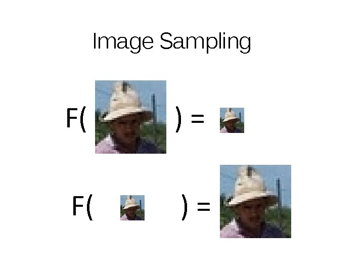 Image Sampling F( )= 