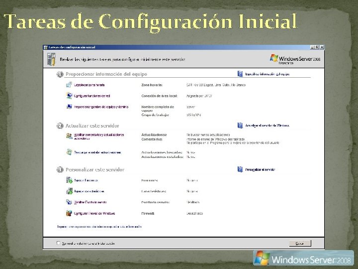 Tareas de Configuración Inicial 