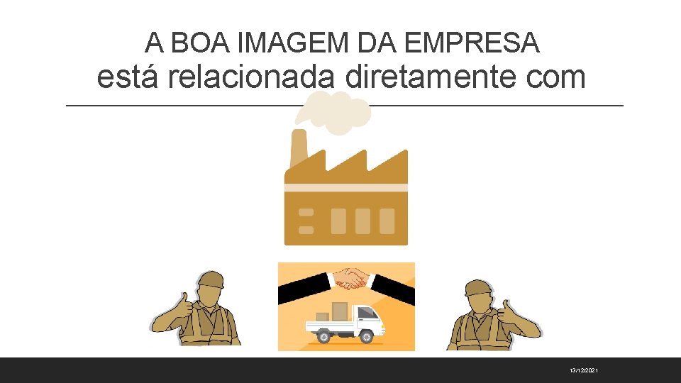 A BOA IMAGEM DA EMPRESA está relacionada diretamente com 13/12/2021 