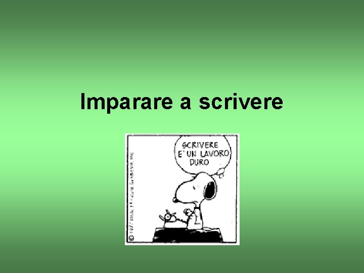 Imparare a scrivere 