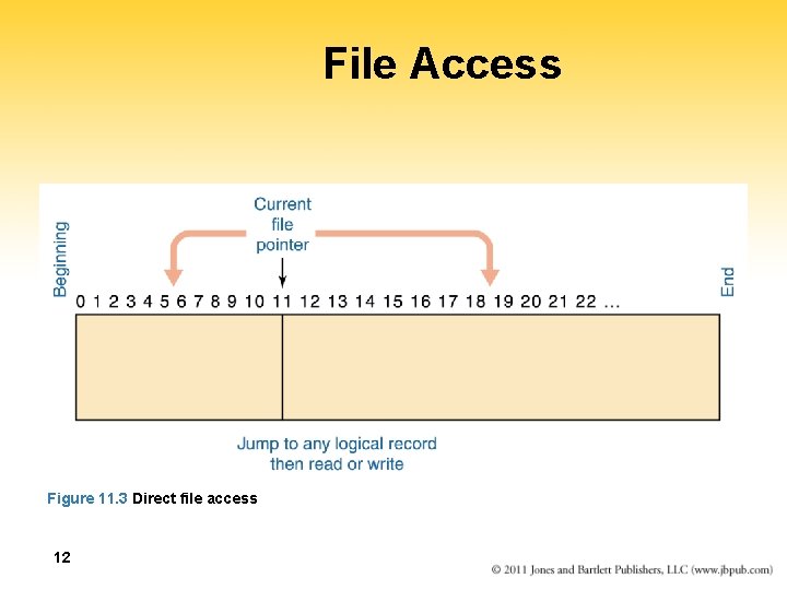 File Access Figure 11. 3 Direct file access 12 
