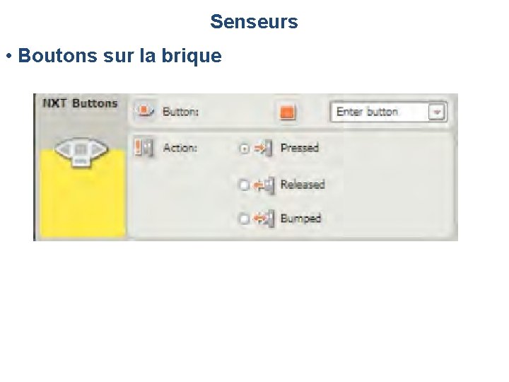 Senseurs • Boutons sur la brique 