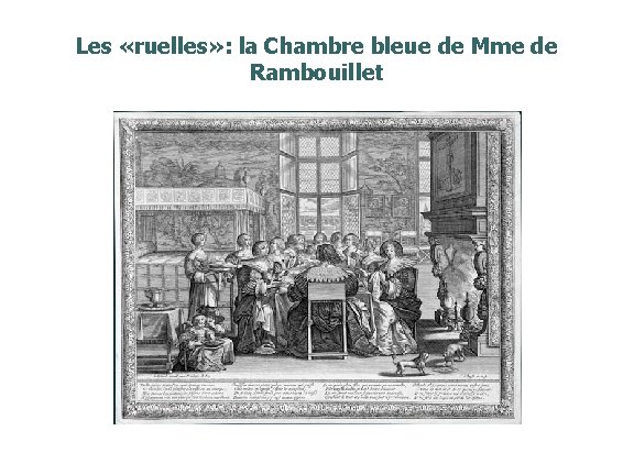 Les «ruelles» : la Chambre bleue de Mme de Rambouillet 