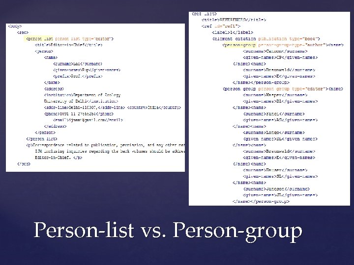 Person-list vs. Person-group 