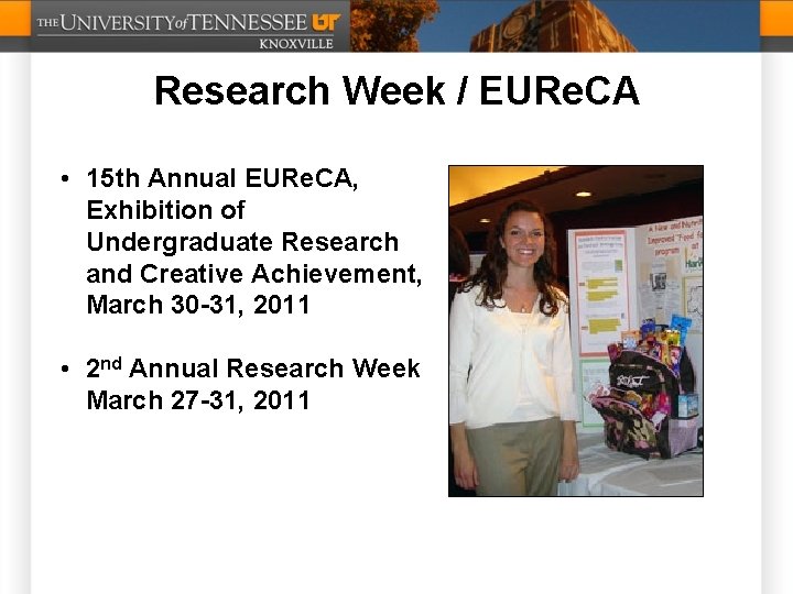 Research Week / EURe. CA • 15 th Annual EURe. CA, Exhibition of Undergraduate