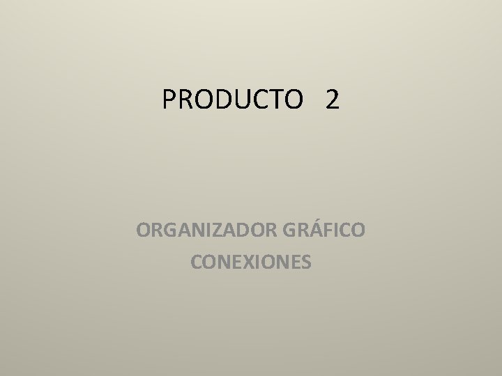 PRODUCTO 2 ORGANIZADOR GRÁFICO CONEXIONES 