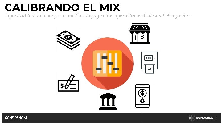 CALIBRANDO EL MIX Oportunidad de incorporar medios de pago a las operaciones de desembolso