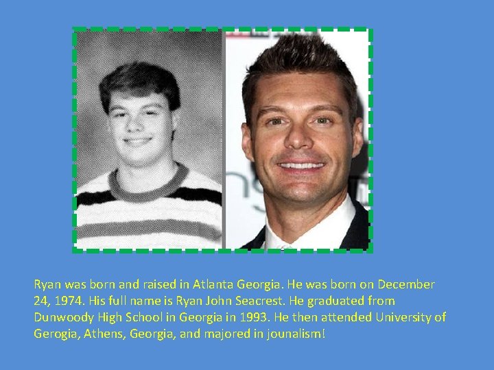 Ryan was born and raised in Atlanta Georgia. He was born on December 24,
