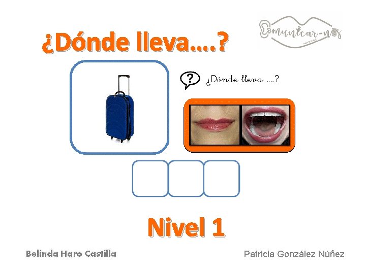 ¿Dónde lleva…. ? Nivel 1 Patricia González Núñez 