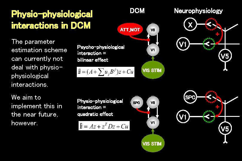 Physio-physiological interactions in DCM The parameter estimation scheme can currently not deal with physiological