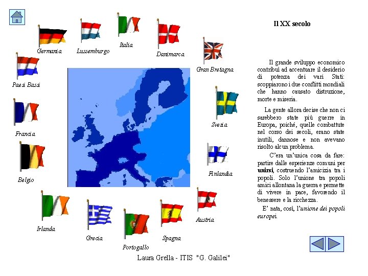 Il XX secolo Germania Lussemburgo Italia Danimarca Gran Bretagna Paesi Bassi Svezia Francia Finlandia