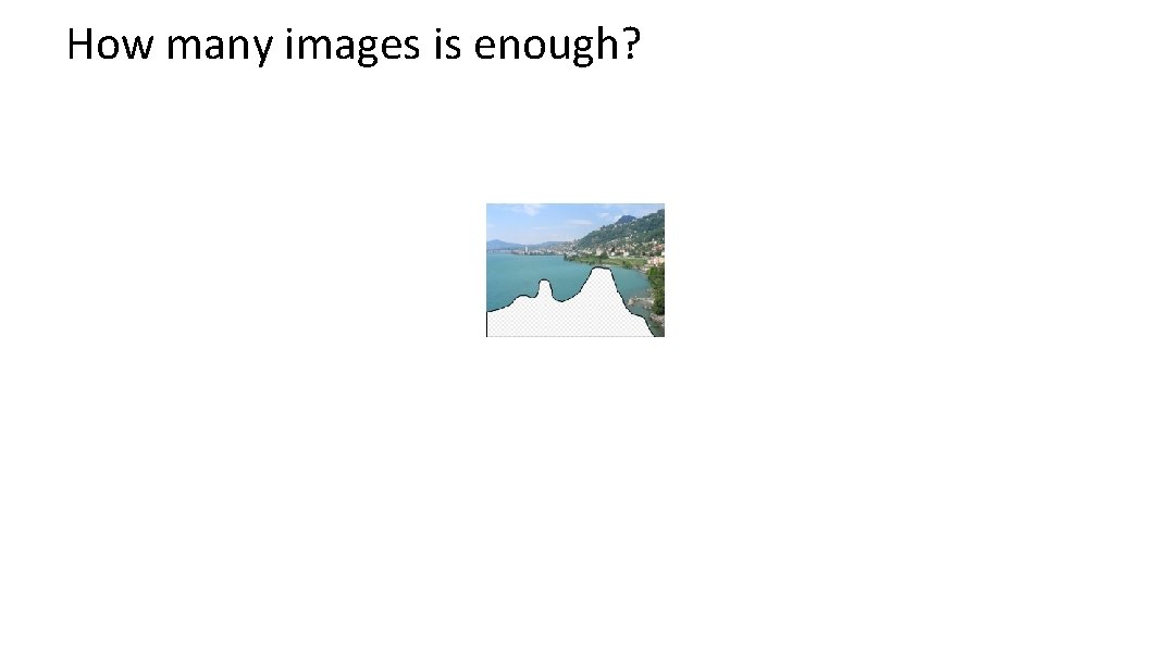 How many images is enough? 