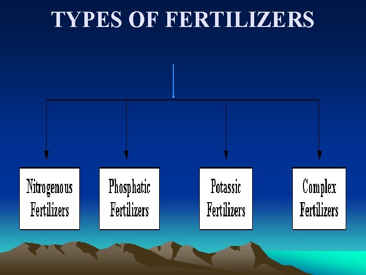 TYPES OF FERTILIZERS 