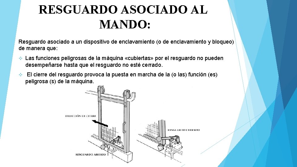 RESGUARDO ASOCIADO AL MANDO: Resguardo asociado a un dispositivo de enclavamiento (o de enclavamiento