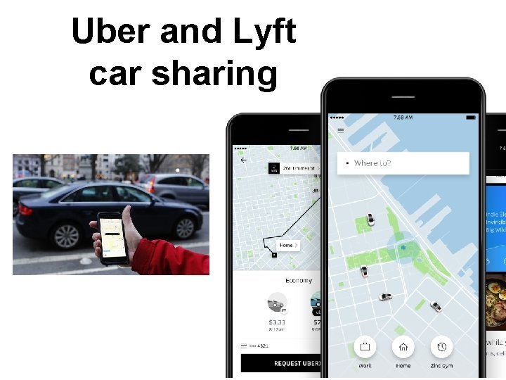 Uber and Lyft car sharing 