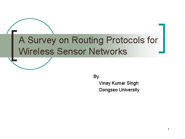 A Survey on Routing Protocols for Wireless Sensor
