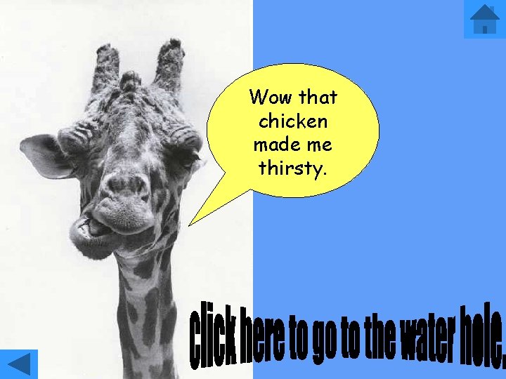 Wow that chicken made me thirsty. 