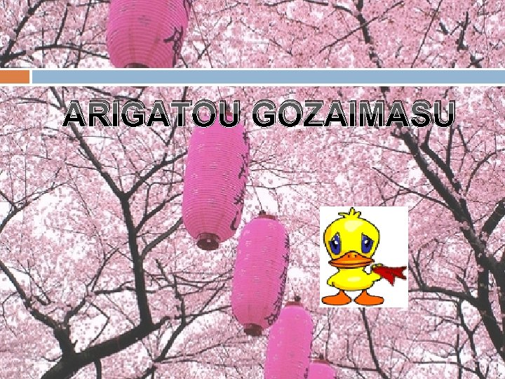 ARIGATOU GOZAIMASU 