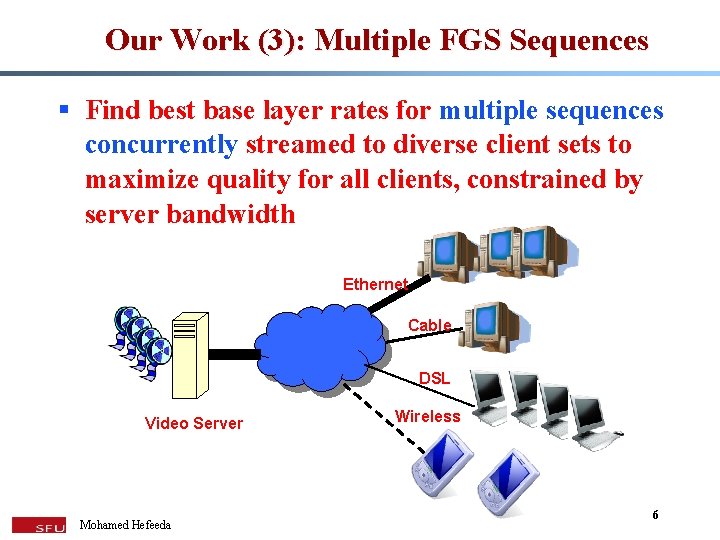 Our Work (3): Multiple FGS Sequences § Find best base layer rates for multiple