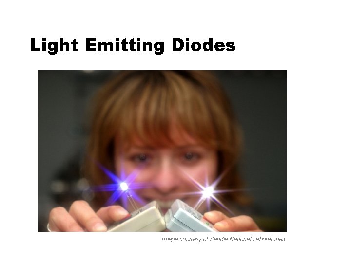 Light Emitting Diodes Image courtesy of Sandia National Laboratories 