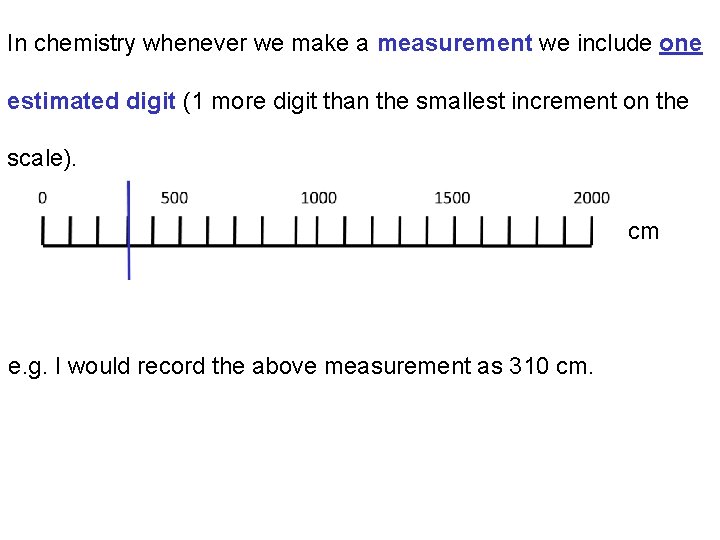 In chemistry whenever we make a measurement we include one estimated digit (1 more