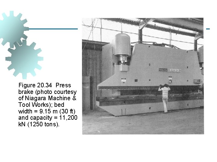 Figure 20. 34 Press brake (photo courtesy of Niagara Machine & Tool Works); bed