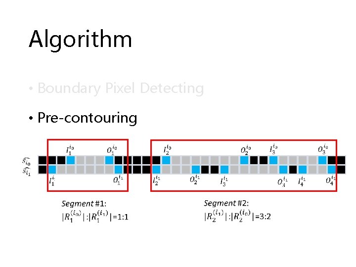 Algorithm • Boundary Pixel Detecting • Pre-contouring 