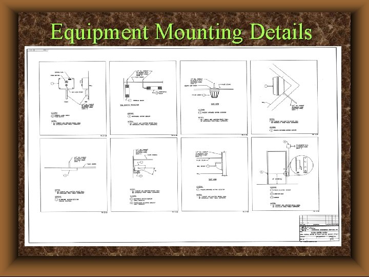 Equipment Mounting Details 