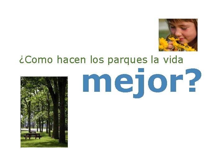 ¿Como hacen los parques la vida mejor? 