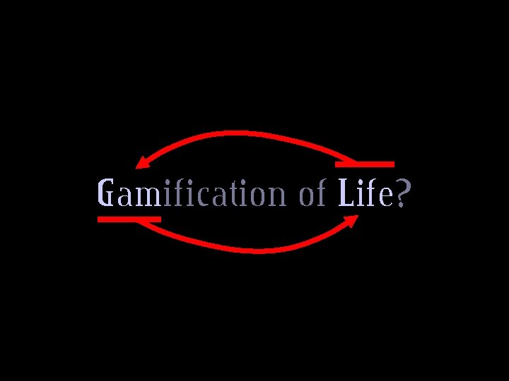 Gamification of Life? 