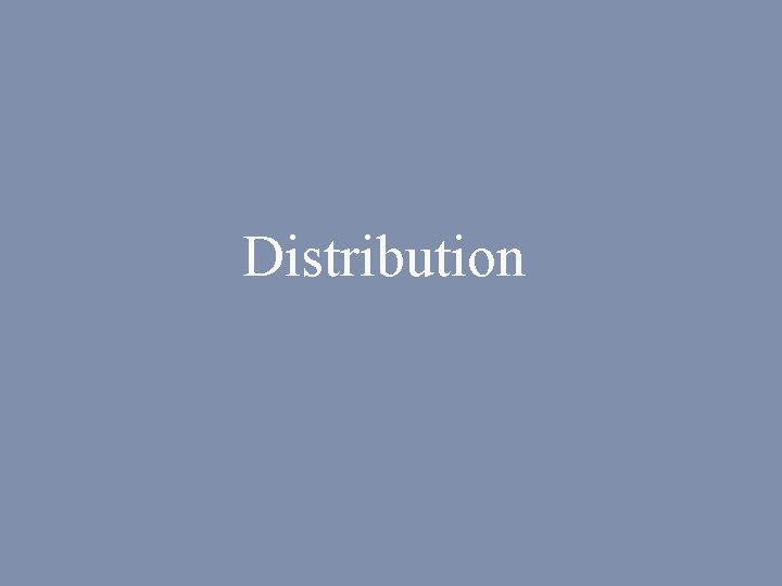 Distribution 