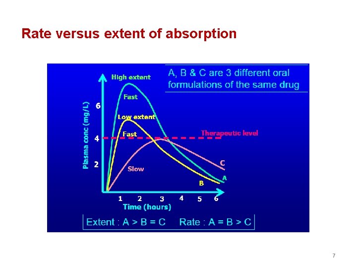 Rate versus extent of absorption 7 