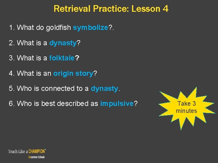 Retrieval Practice: Lesson 4 1. What do goldfish symbolize? . 2. What is a Retrieval Practice: Lesson 4 1. What do goldfish symbolize? . 2. What is a