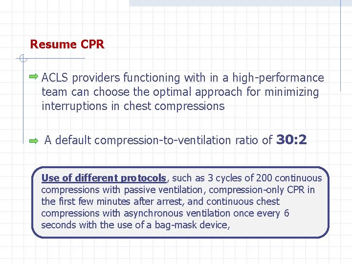 Resume CPR ACLS providers functioning with in a high-performance team can choose the optimal