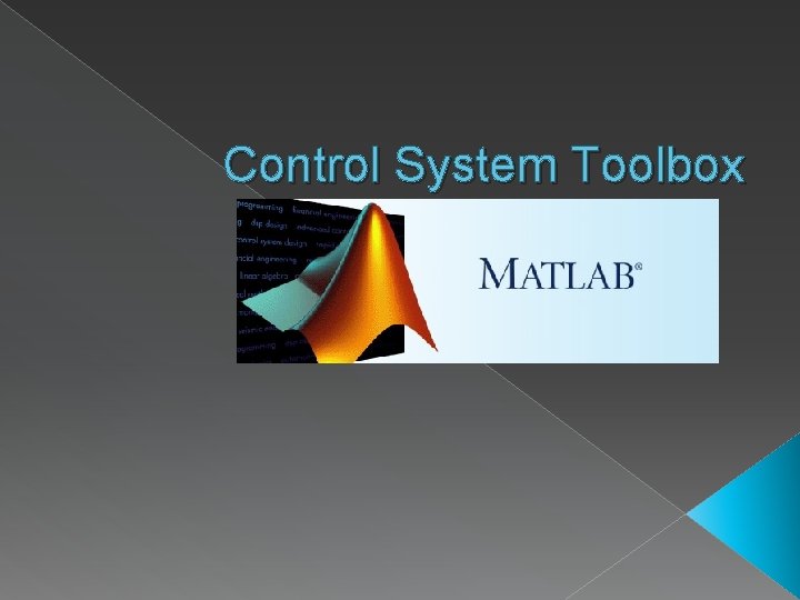 Control System Toolbox 