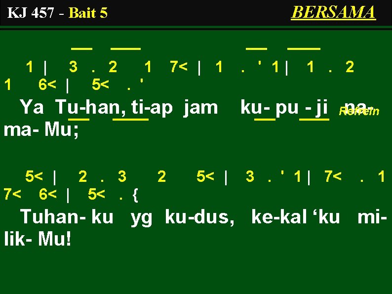 BERSAMA KJ 457 - Bait 5 1 | 3. 2 1 1 6< |