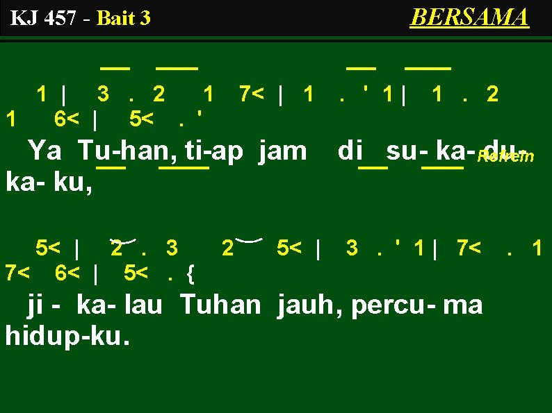 BERSAMA KJ 457 - Bait 3 1 | 3. 2 1 1 6< |