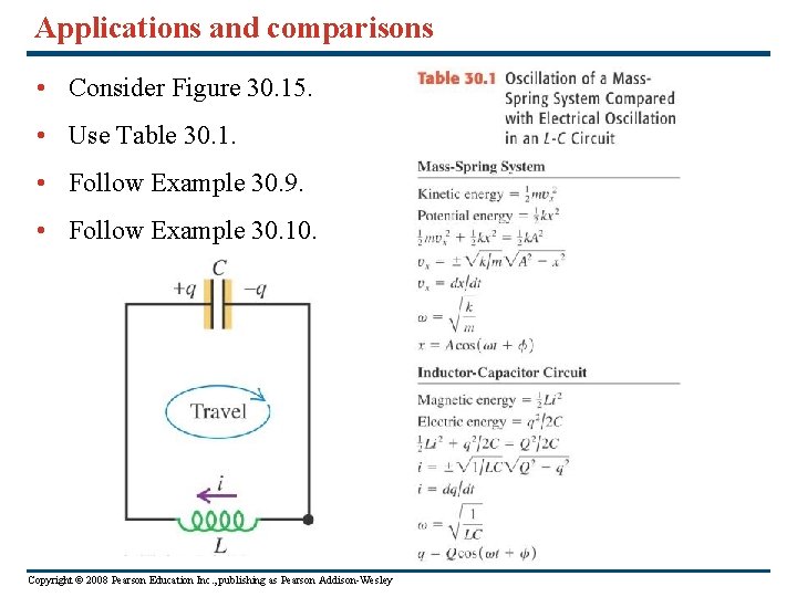 Applications and comparisons • Consider Figure 30. 15. • Use Table 30. 1. •