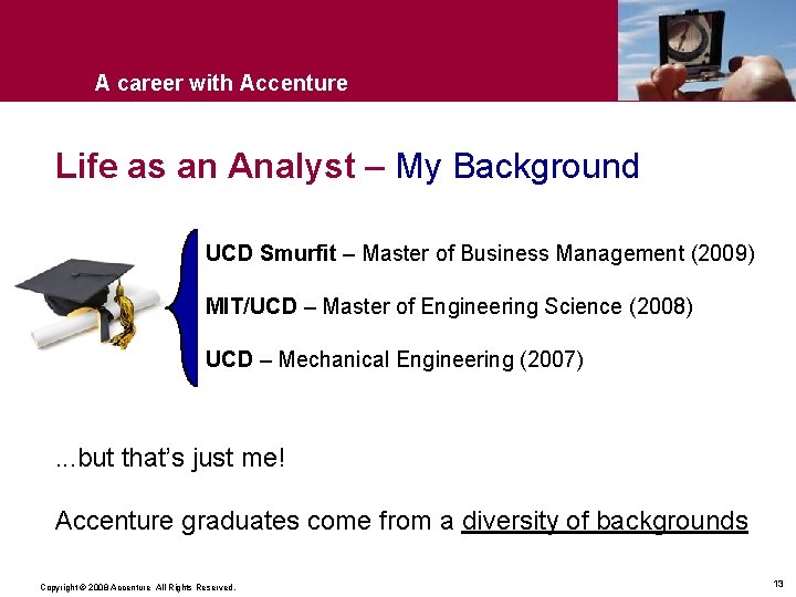 A career with Accenture Life as an Analyst – My Background UCD Smurfit –