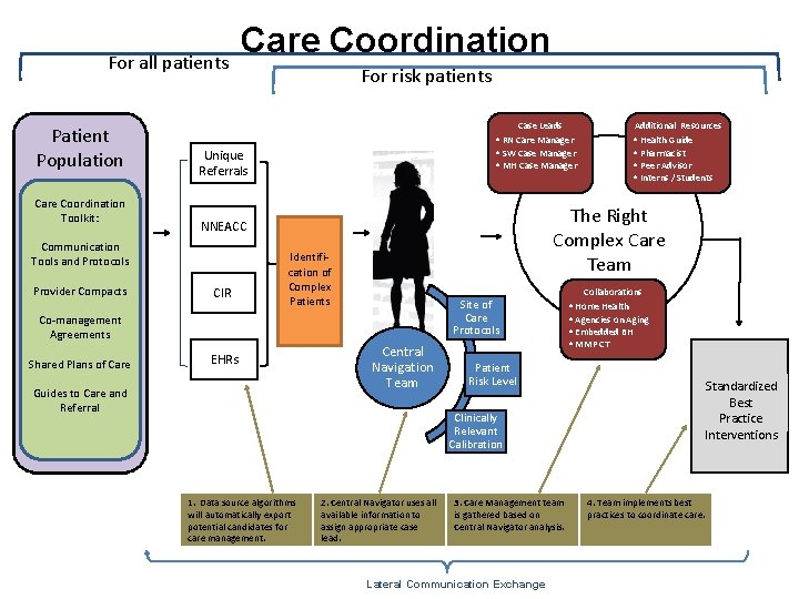 For all patients Patient Population Care Coordination Toolkit: For risk patients Case Leads Identification
