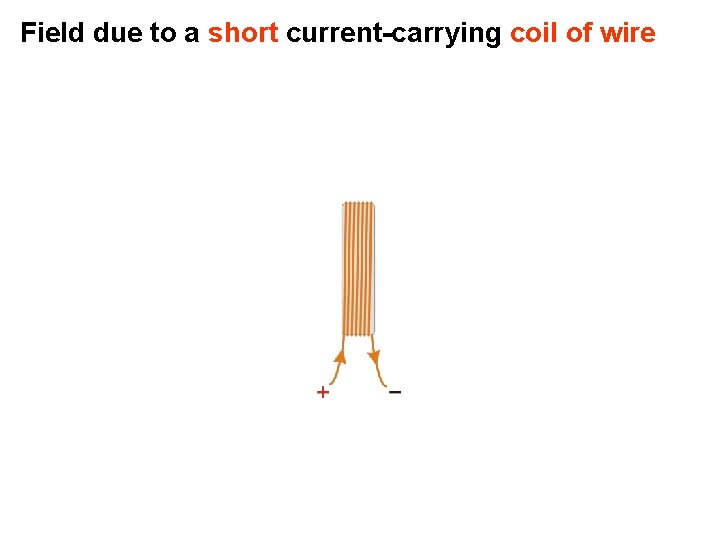Field due to a short current-carrying coil of wire 